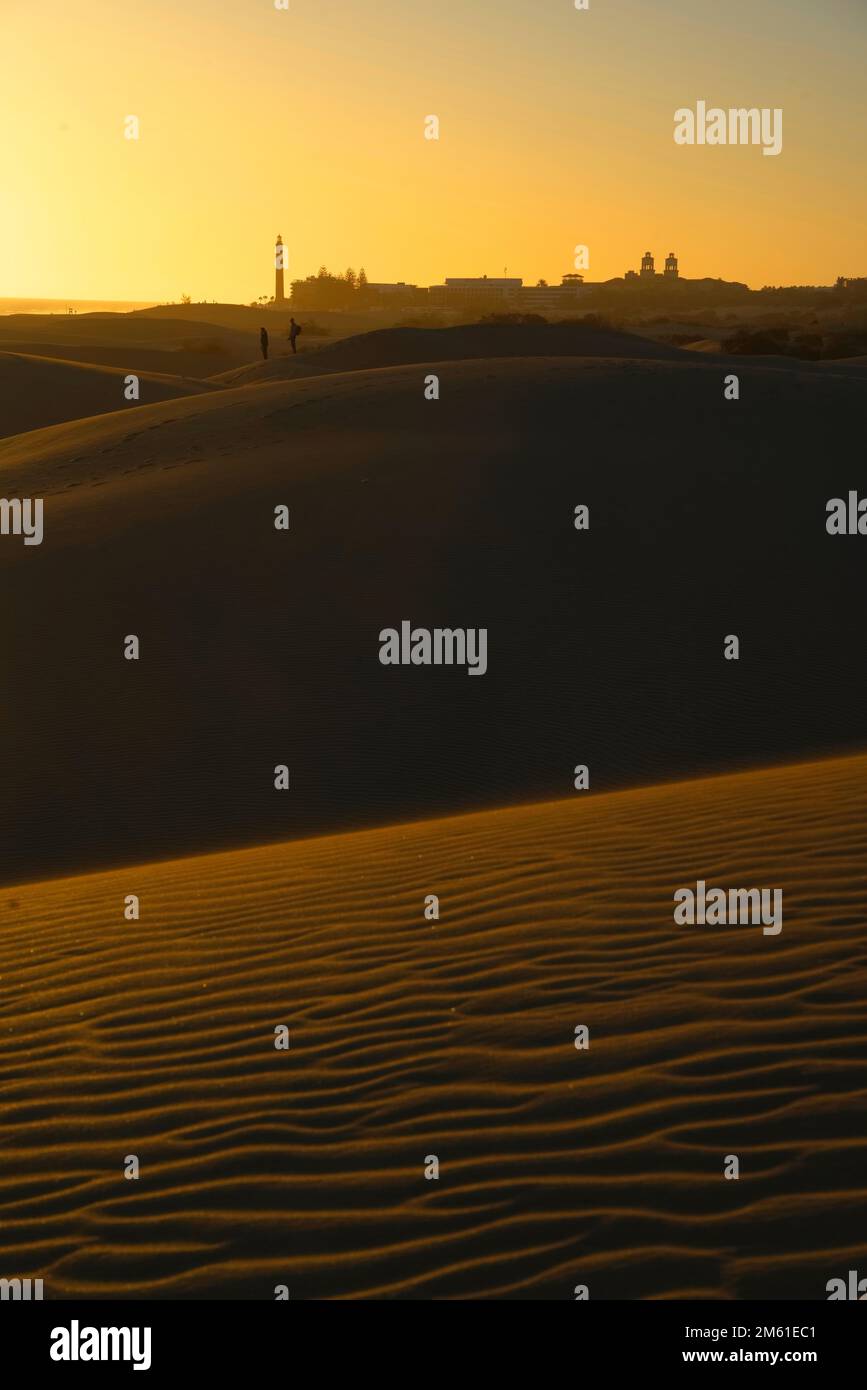 Dune di sabbia Maspalomas Gran Canaria Foto Stock