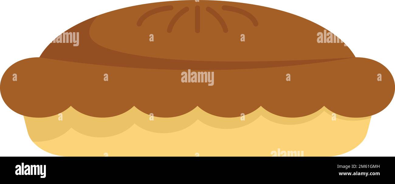 Icona torta al cioccolato. Illustrazione piatta di torta di cioccolato icona vettoriale per web design isolato Illustrazione Vettoriale