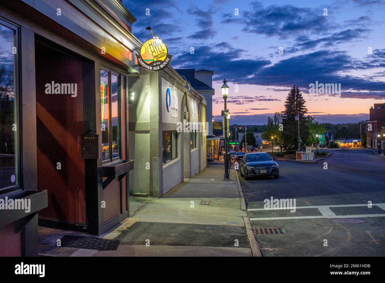 Prima serata a Gardner, Massachusetts Foto Stock