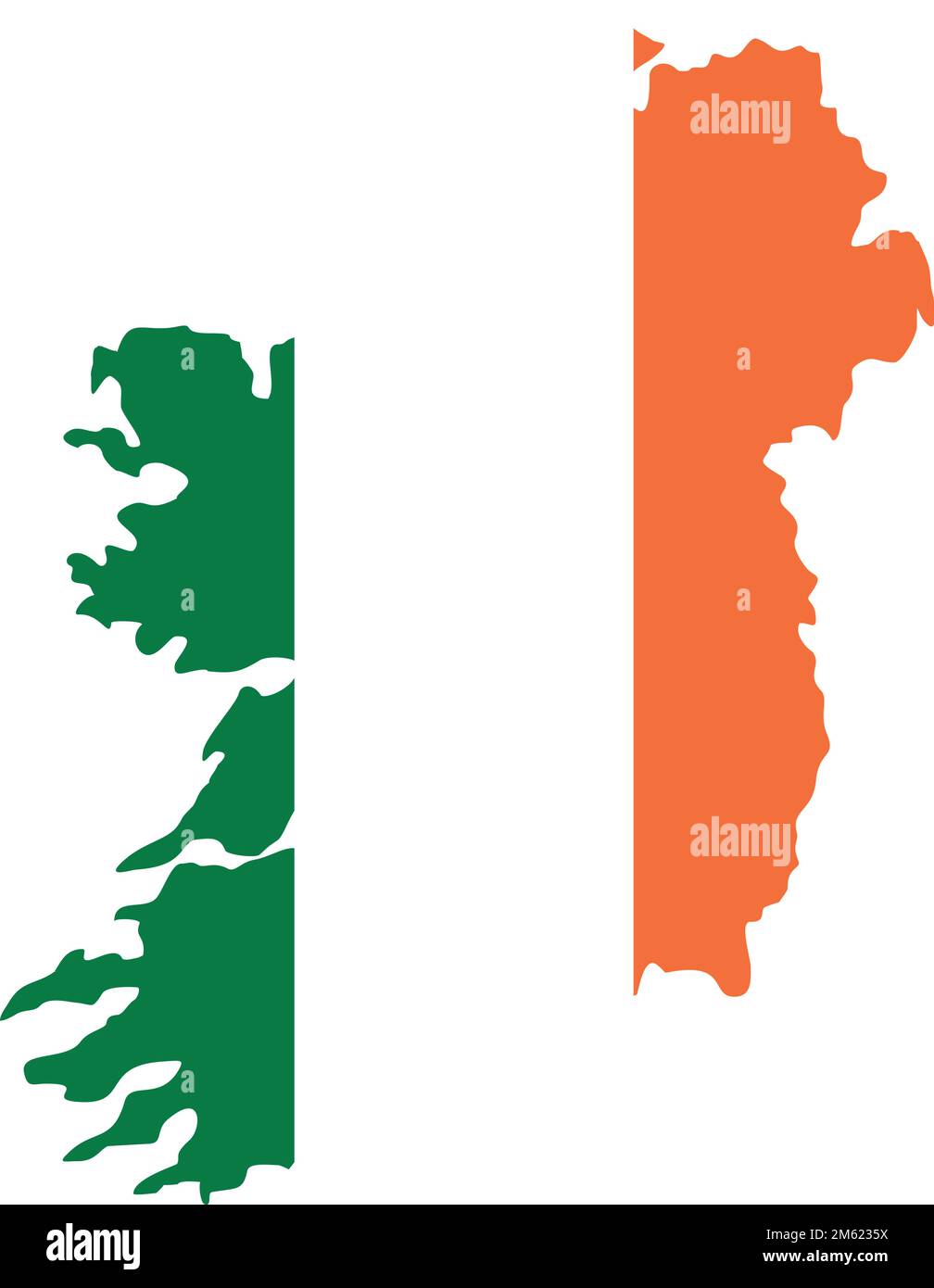 Icona mappa Irlanda vettore piatto. Isola settentrionale. Repubblica Irlanda punto di riferimento isolato Illustrazione Vettoriale