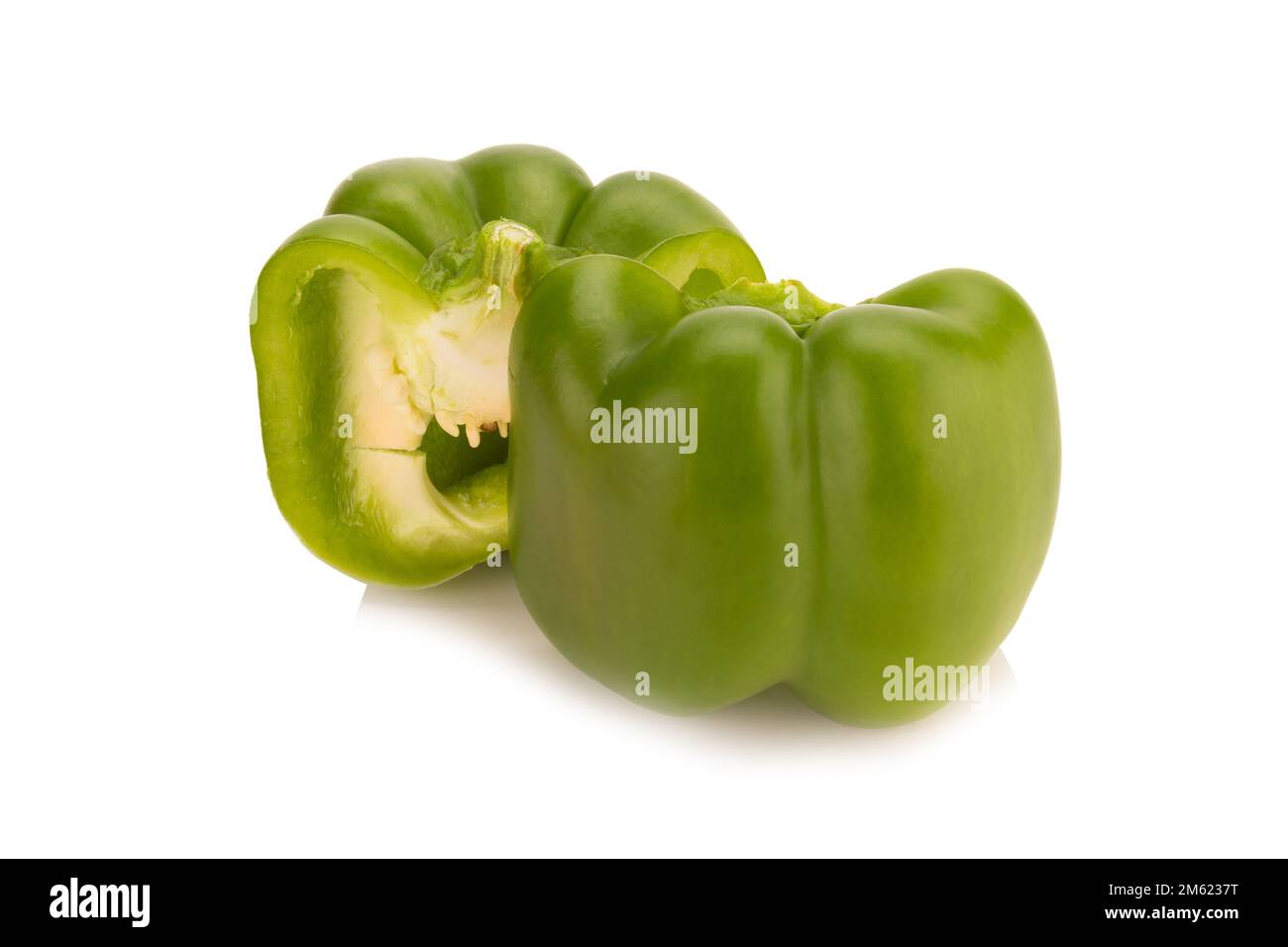 peperoni isolati su sfondo bianco. Foto Stock