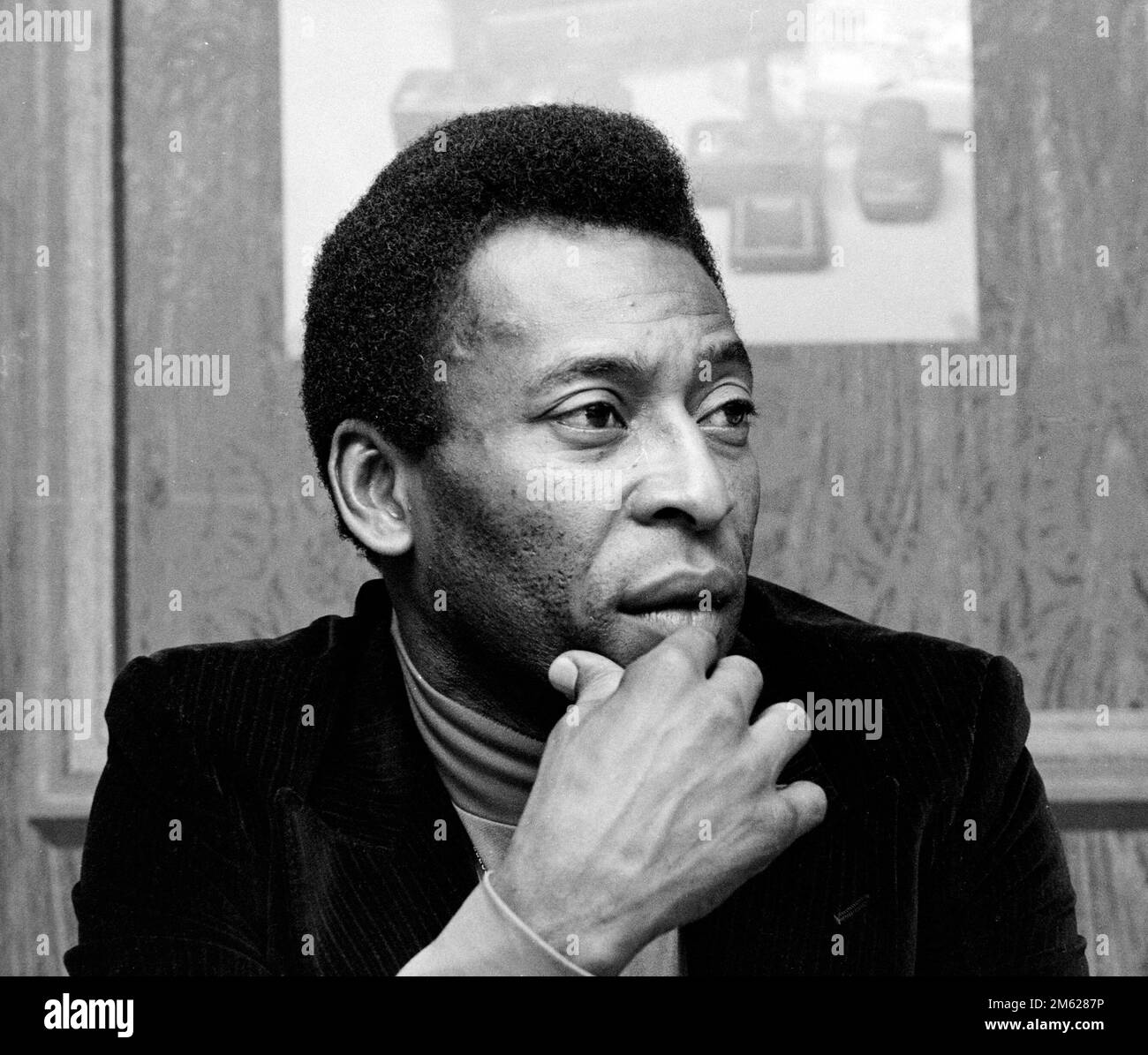 Leggendario calciatore brasiliano al Mariott Hotel Amsterdam, 1981 - Foto di Fotopersbureau De Boer Foto Stock