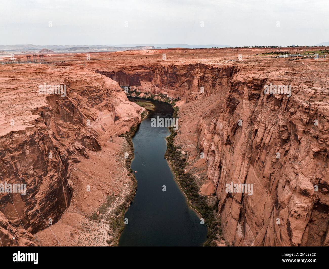 Vista aerea del fiume Colorado del Grand Canyon Foto Stock