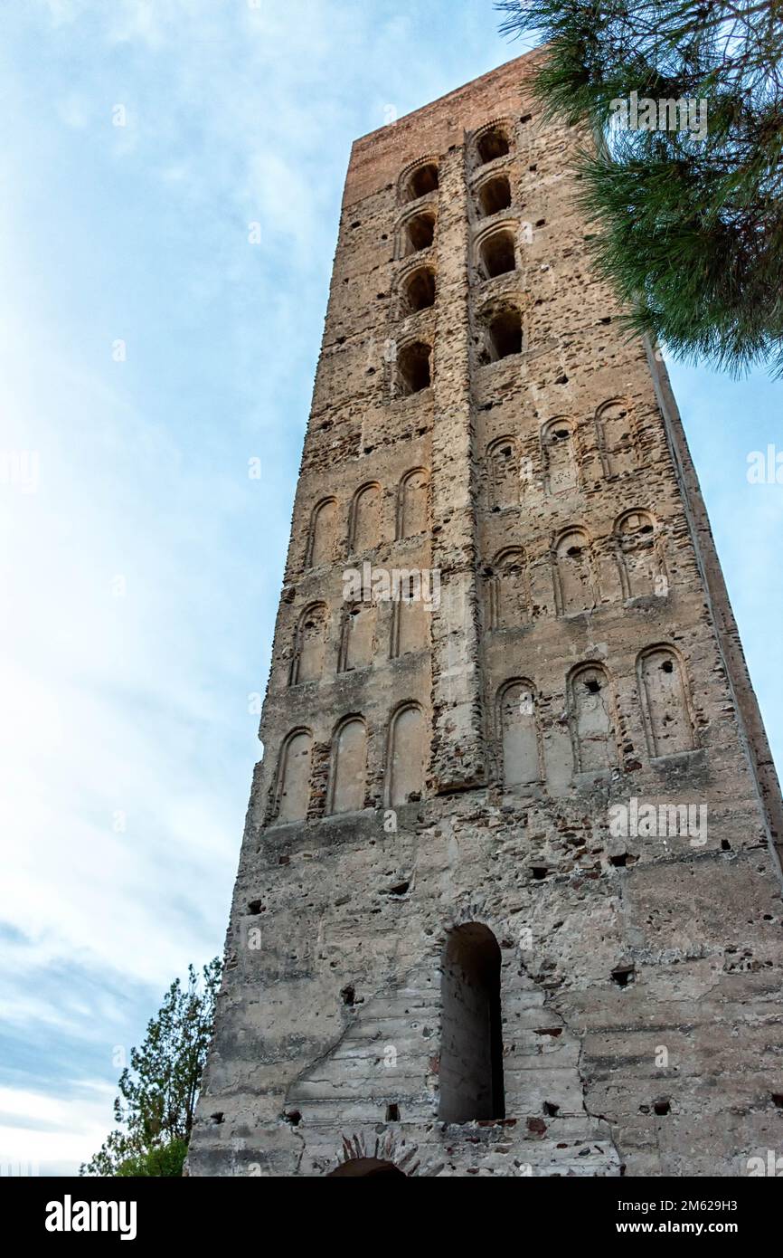 San Nicolas tower, Torre Mudejar, Torre Moresca, Coca, provincia Segovia, Castilla y León, Spagna Foto Stock