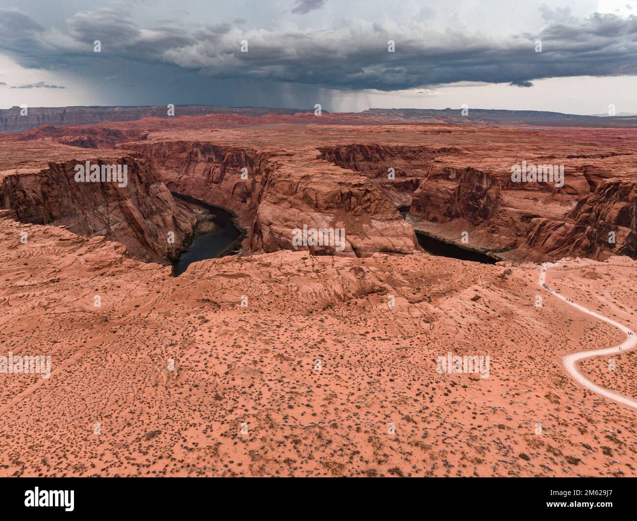 Vista aerea del fiume Colorado del Grand Canyon Foto Stock