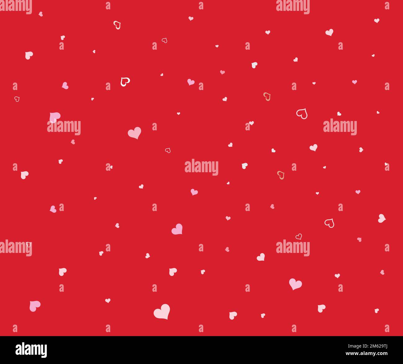 Carino disegno a mano cuori senza cuciture - ideale per San Valentino Illustrazione Vettoriale