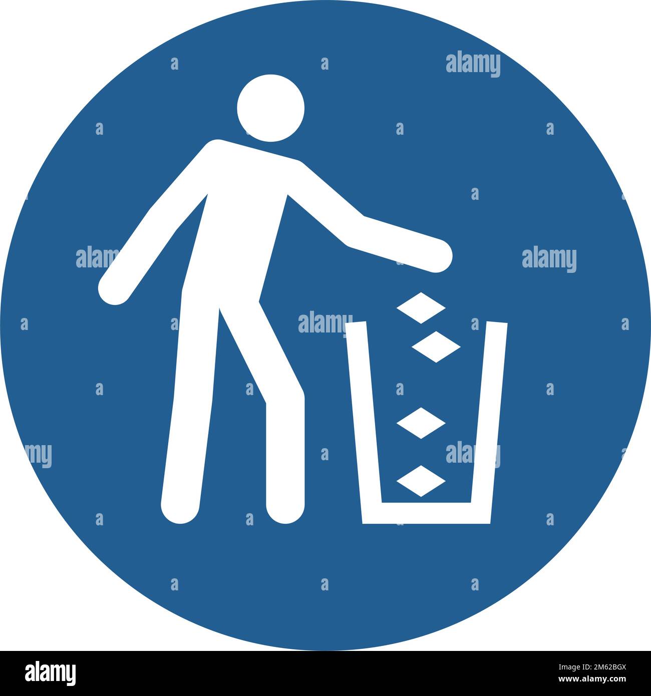ISO 7010 M030 - posizionare i rifiuti nel contenitore Illustrazione Vettoriale ISO 7010 M030 - posizionare i rifiuti nel contenitore Illustrazione Vettoriale