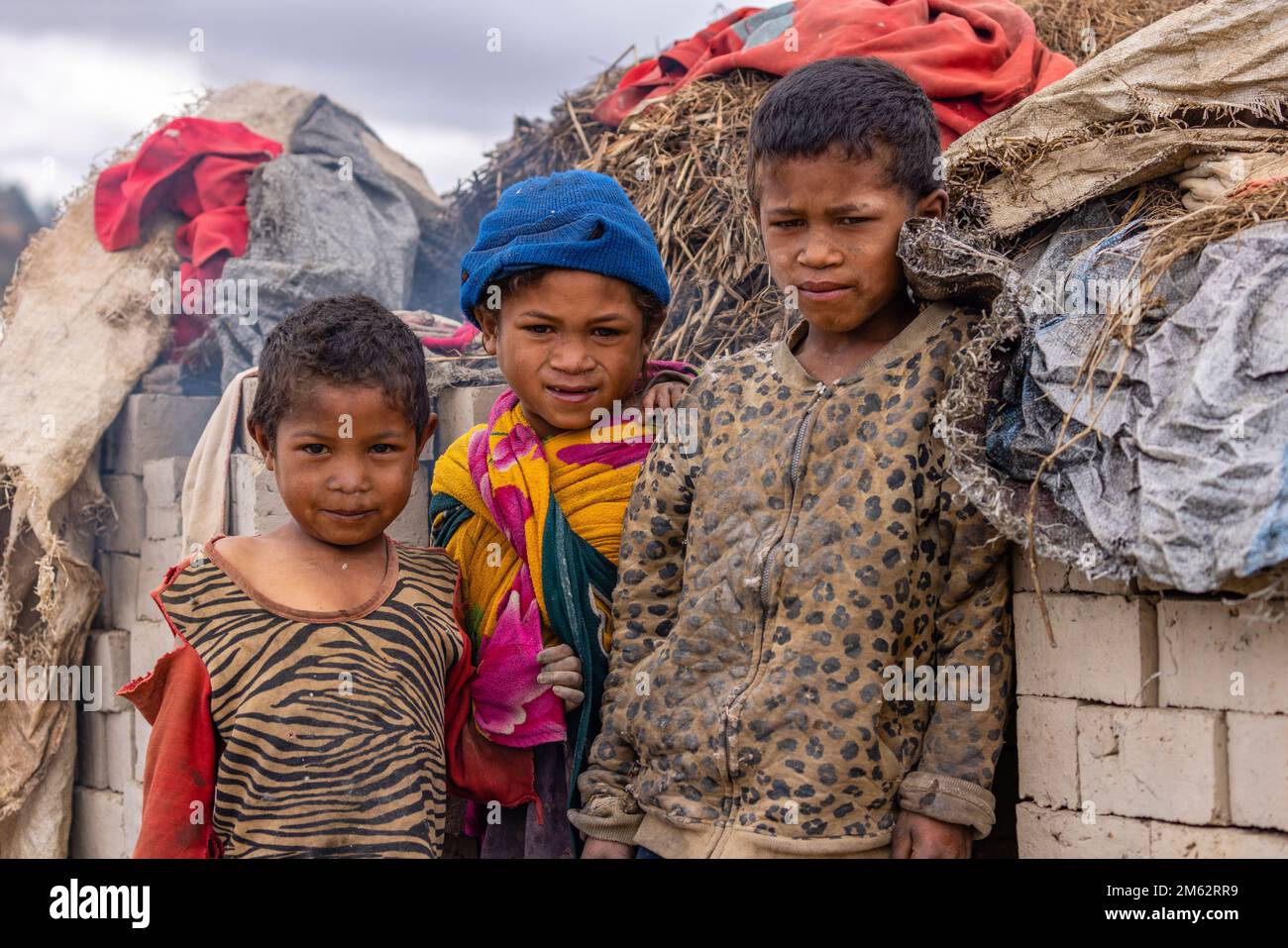 Mattone che fa luogo a Ambohimanambola vicino Antananarivo, Madagascar, Africa Foto Stock