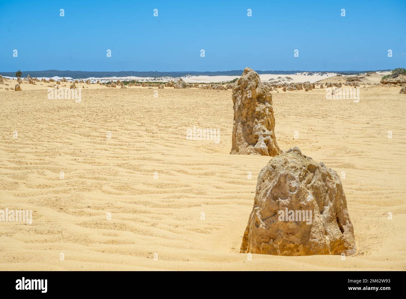 Pinnacles Desert Lookout e Drive-Tourism Australia Occidentale Foto Stock