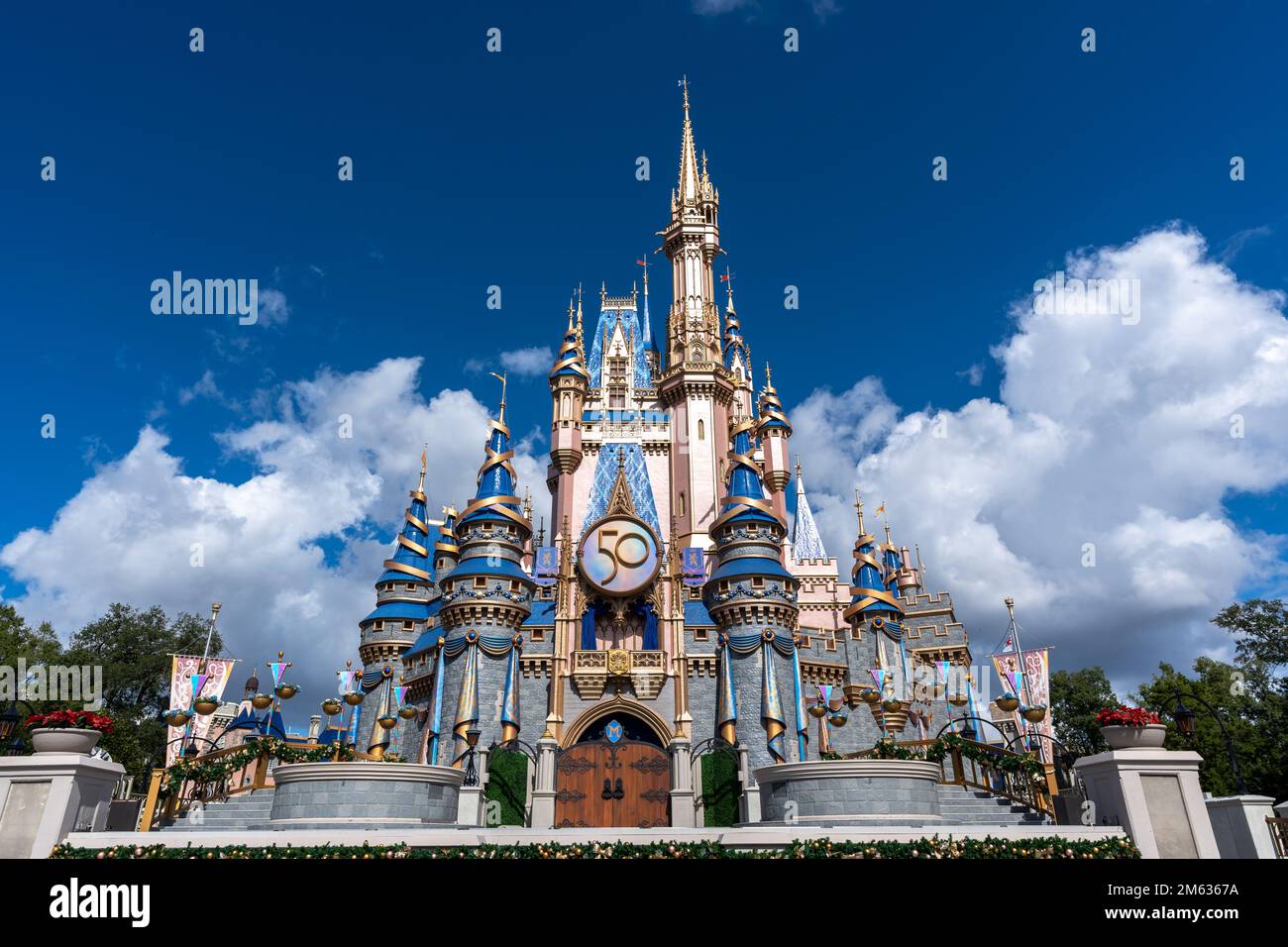 Orlando, FL, Stati Uniti d'America - Novembre 5 2022 : Magic Kingdom Park. La celebrazione del 50th° anniversario del Walt Disney World. Foto Stock