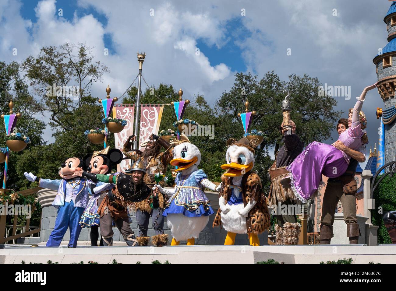 Orlando, FL, Stati Uniti d'America - Novembre 5 2022 : Magic Kingdom Park. La celebrazione del 50th° anniversario del Walt Disney World. Foto Stock