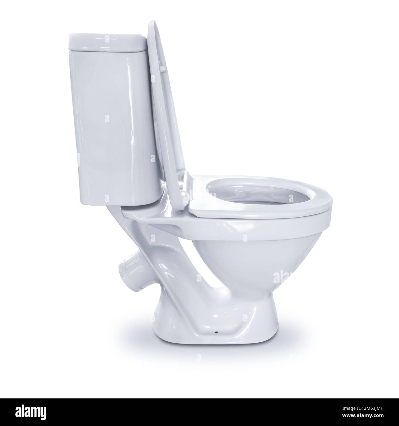 White water close-up su uno sfondo bianco. Foto Stock