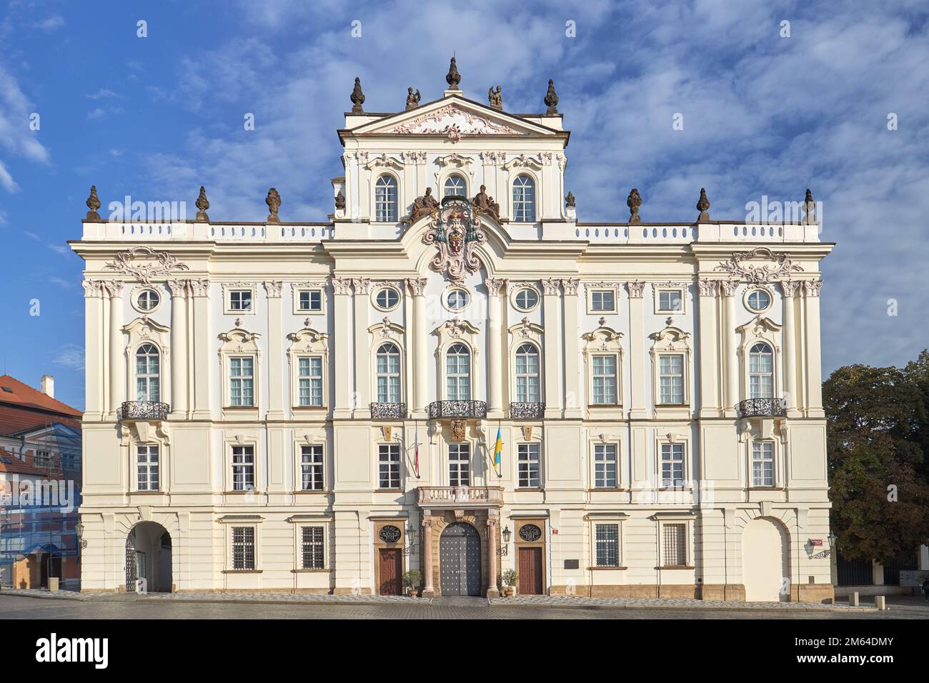 Il vecchio edificio nel Palazzo Lobkowicz a Praga, Repubblica Ceca Foto Stock