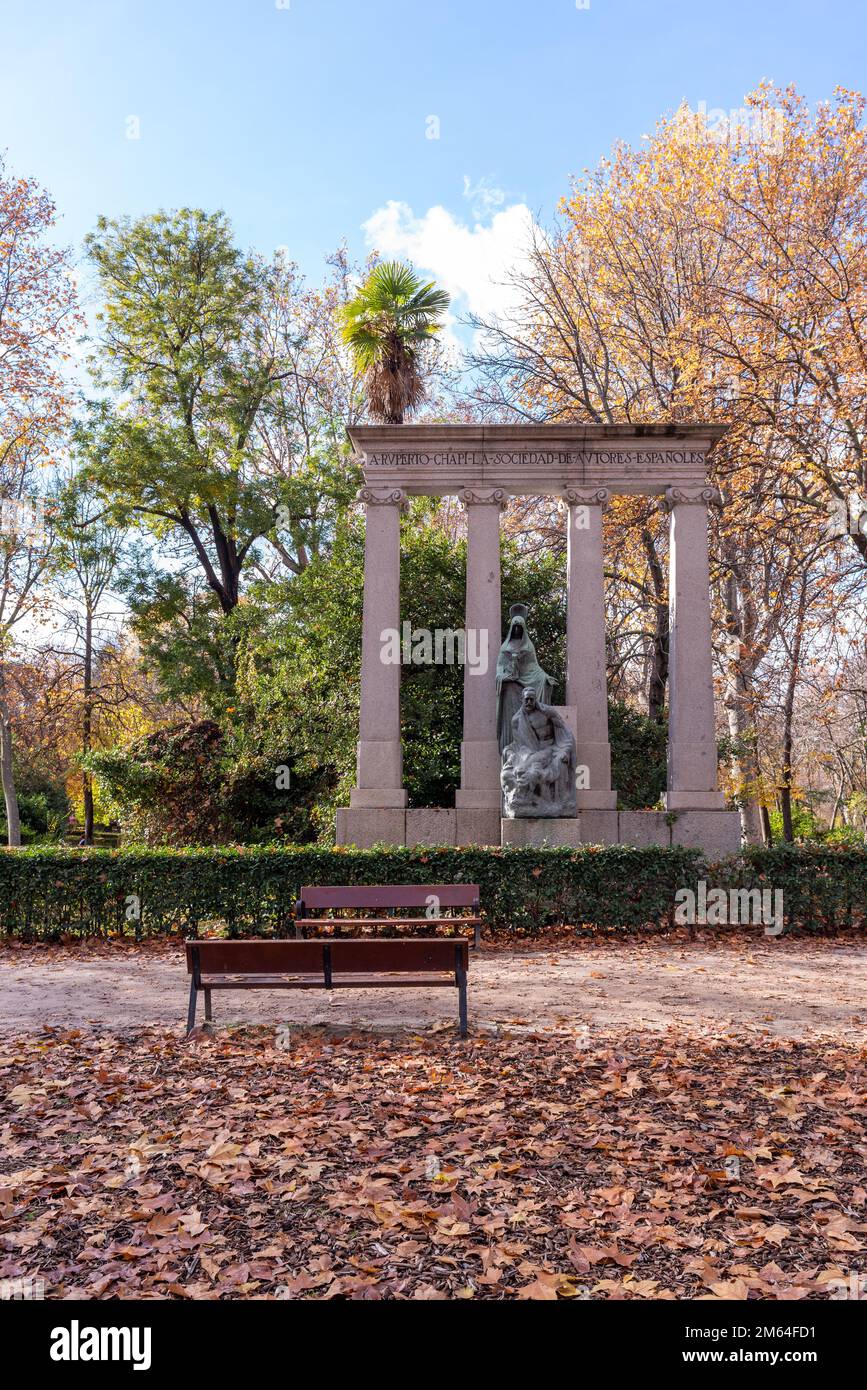 Parco del Buen Retiro Grande parco pubblico a Madrid Spagna il 11 dicembre 2022 Foto Stock