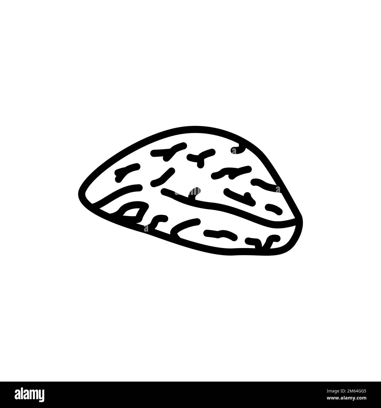 Icona della linea di colore del ceppo di manzo. Taglio di carne. Pittogramma per pagina web, app mobile, promo. Illustrazione Vettoriale