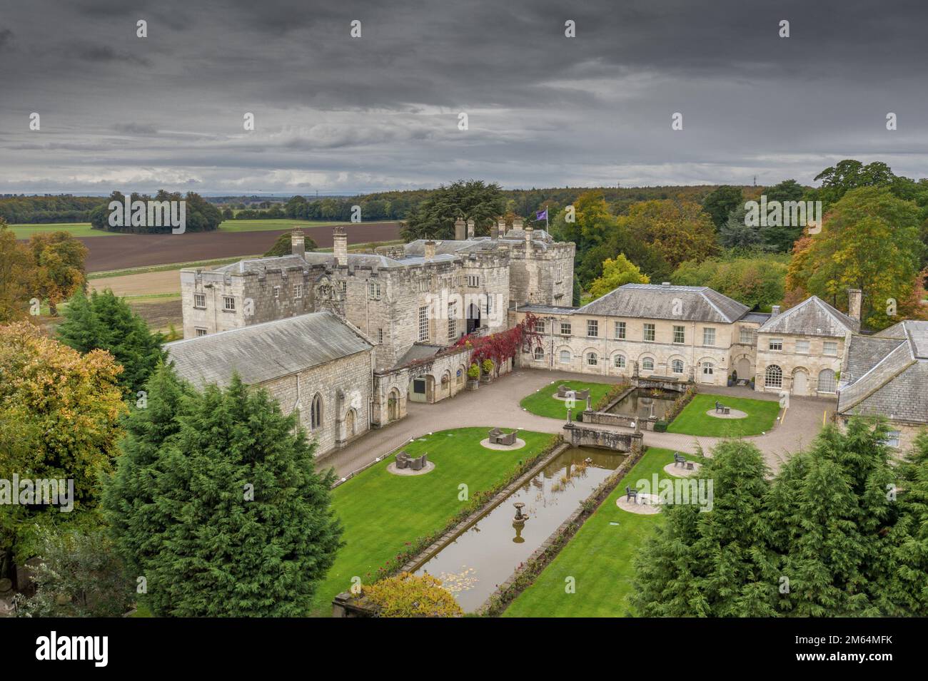Hazlewood Castle hotel e luogo di nozze nel North Yorkshire inghilterra, vicino a Leeds e York. Foto Stock