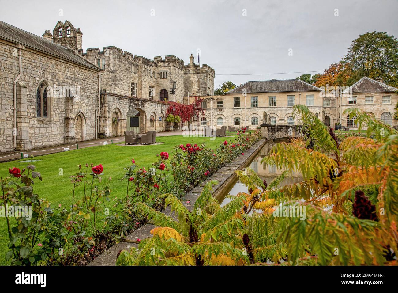 Hazlewood Castle hotel e luogo di nozze nel North Yorkshire inghilterra, vicino a Leeds e York. Foto Stock