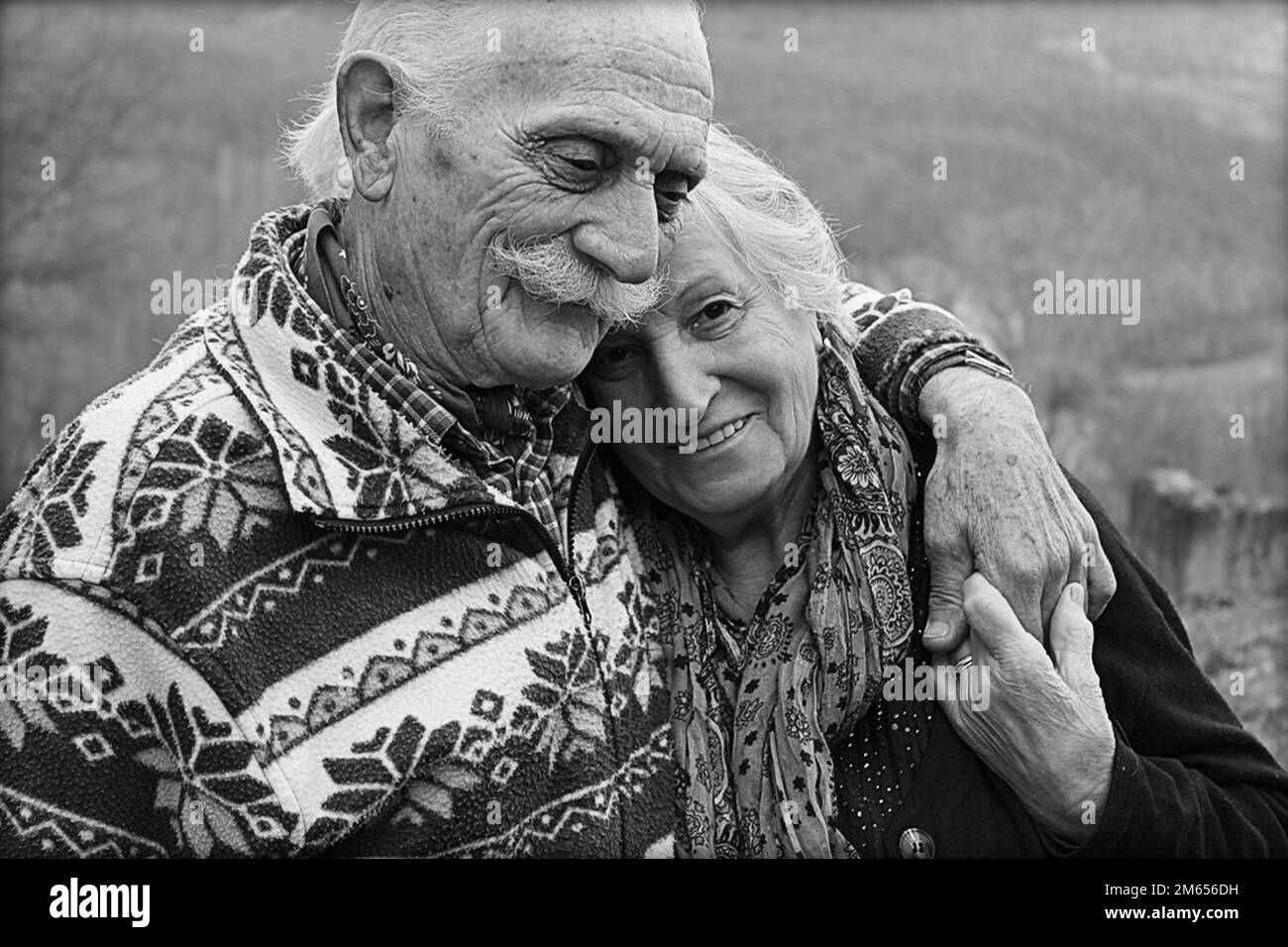 persone anziane che si amano Foto Stock