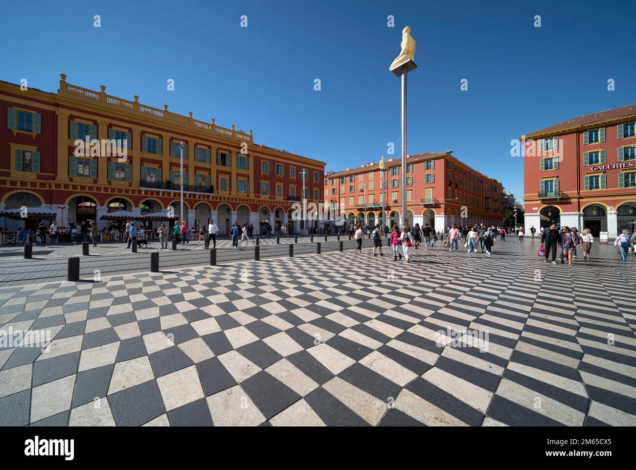 Nizza, Place Masséna, 1843-1844 geplant von Joseph Vernier Foto Stock