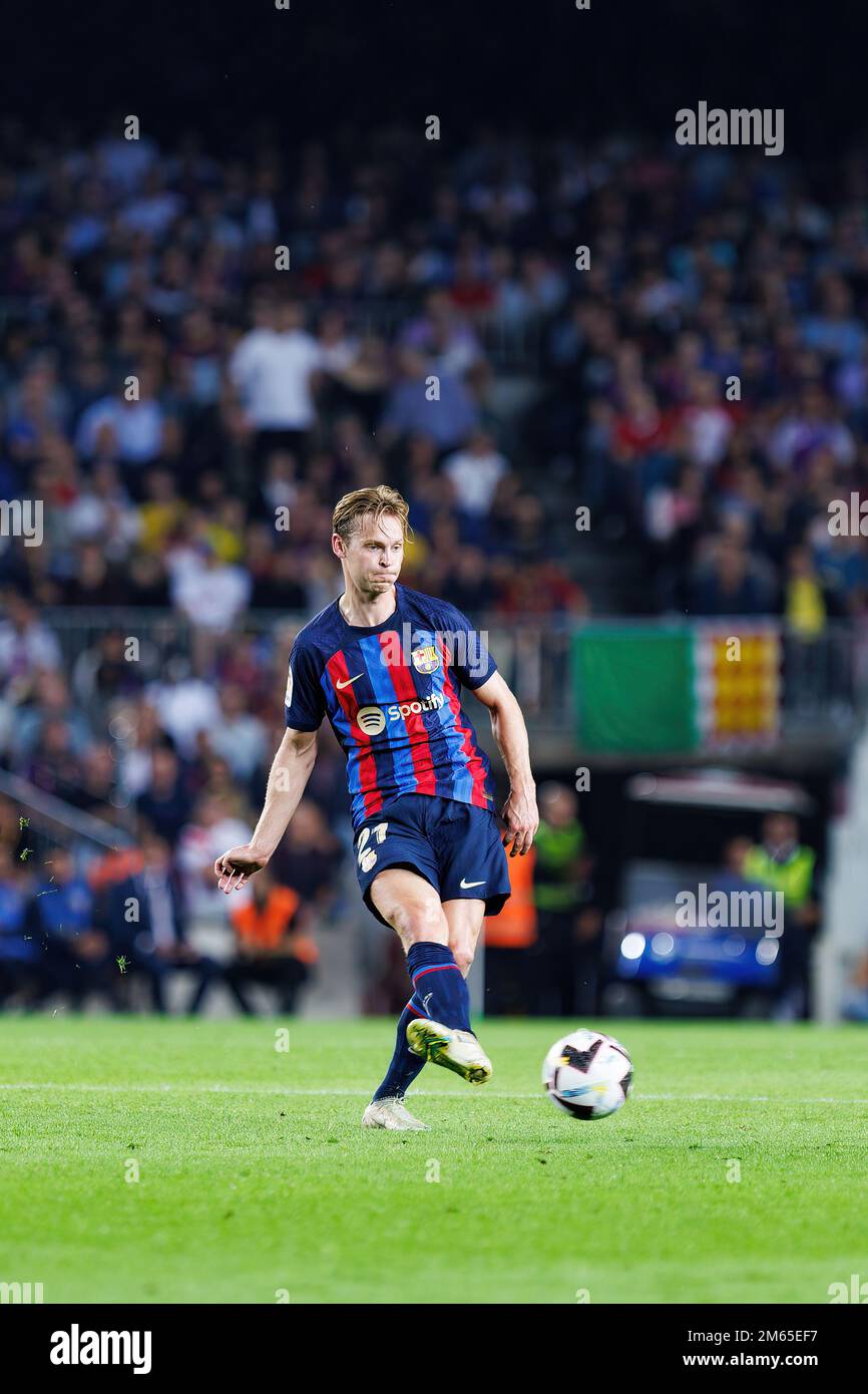 BARCELLONA - OTT 20: Frenkie De Jong in azione durante la partita di LaLiga tra FC Barcelona e Villarreal CF allo Stadio Spotify Camp Nou di Ottobre Foto Stock