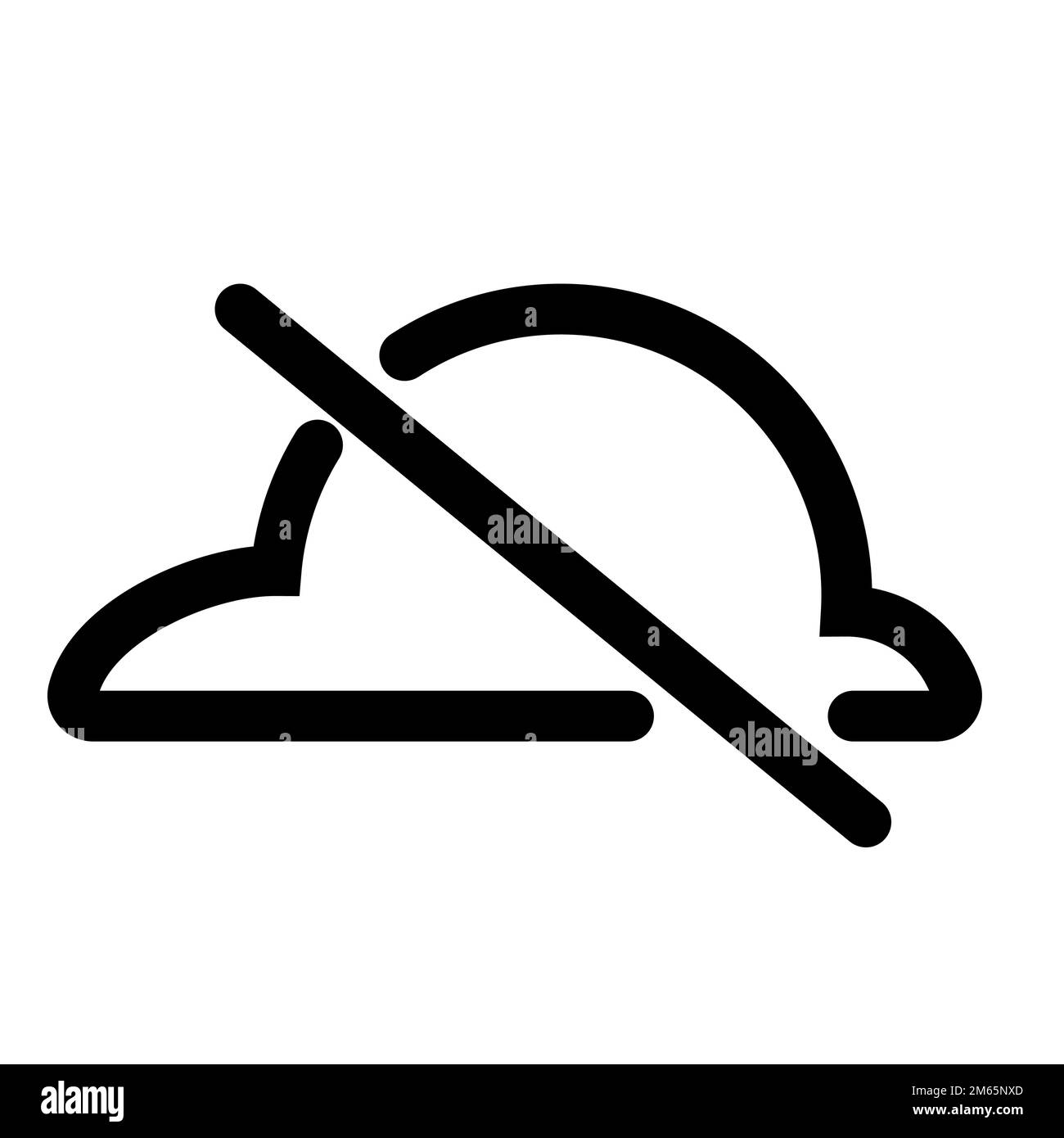 Icona nuvola non in linea isolata su sfondo bianco. Icona sottile nera piatta sullo stile moderno. Simbolo lineare e tratto modificabile. Semplice e pixe Illustrazione Vettoriale