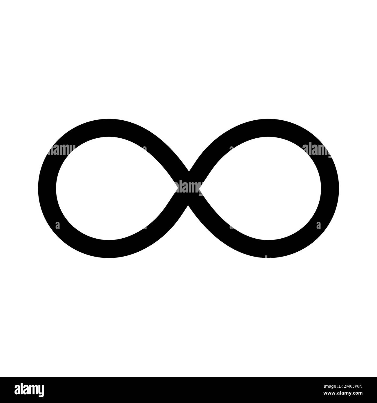 Icona con linea infinita isolata su sfondo bianco. Icona sottile nera piatta sullo stile moderno. Simbolo lineare e tratto modificabile. Semplice e pixel per Illustrazione Vettoriale