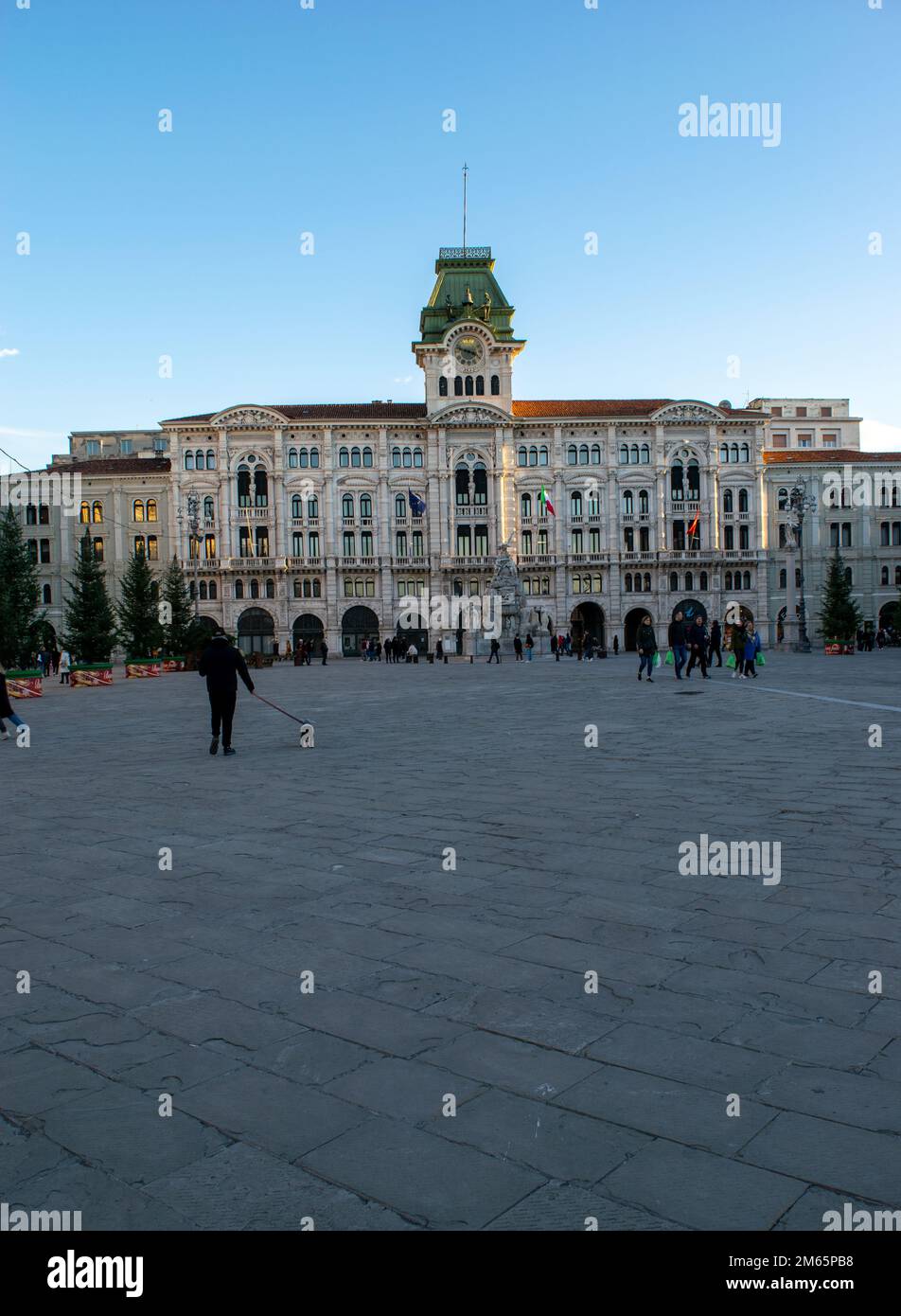 Piazza principale della città di Trieste. Foto Stock