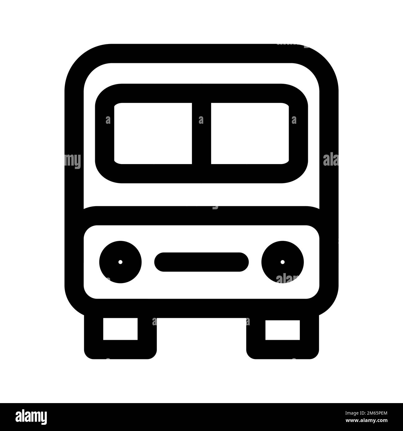 Linea icona bus isolata su sfondo bianco. Icona sottile nera piatta sullo stile moderno. Simbolo lineare e tratto modificabile. Semplice e pixel perfetto Illustrazione Vettoriale