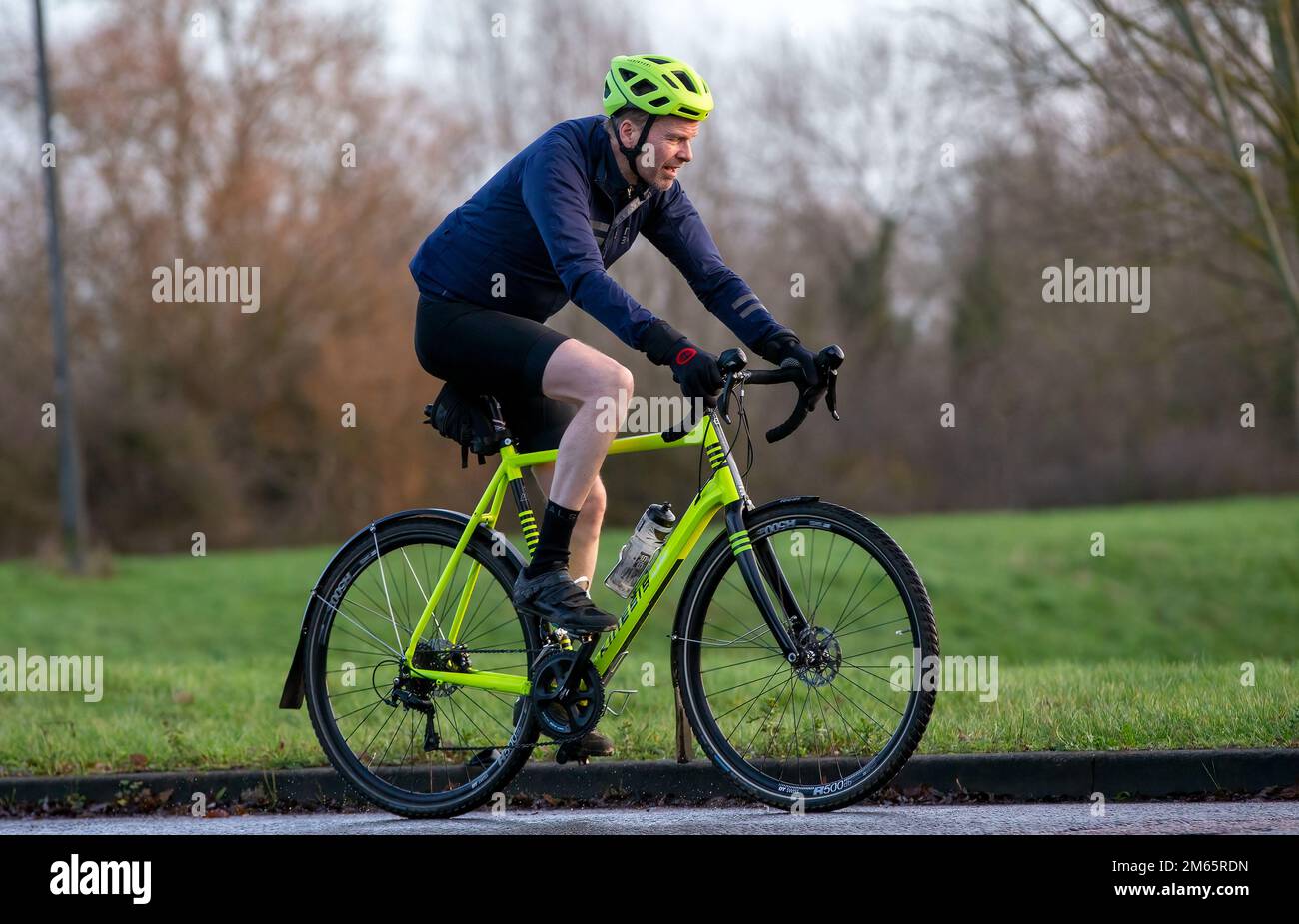 Uomo in bicicletta Kinesis Foto Stock