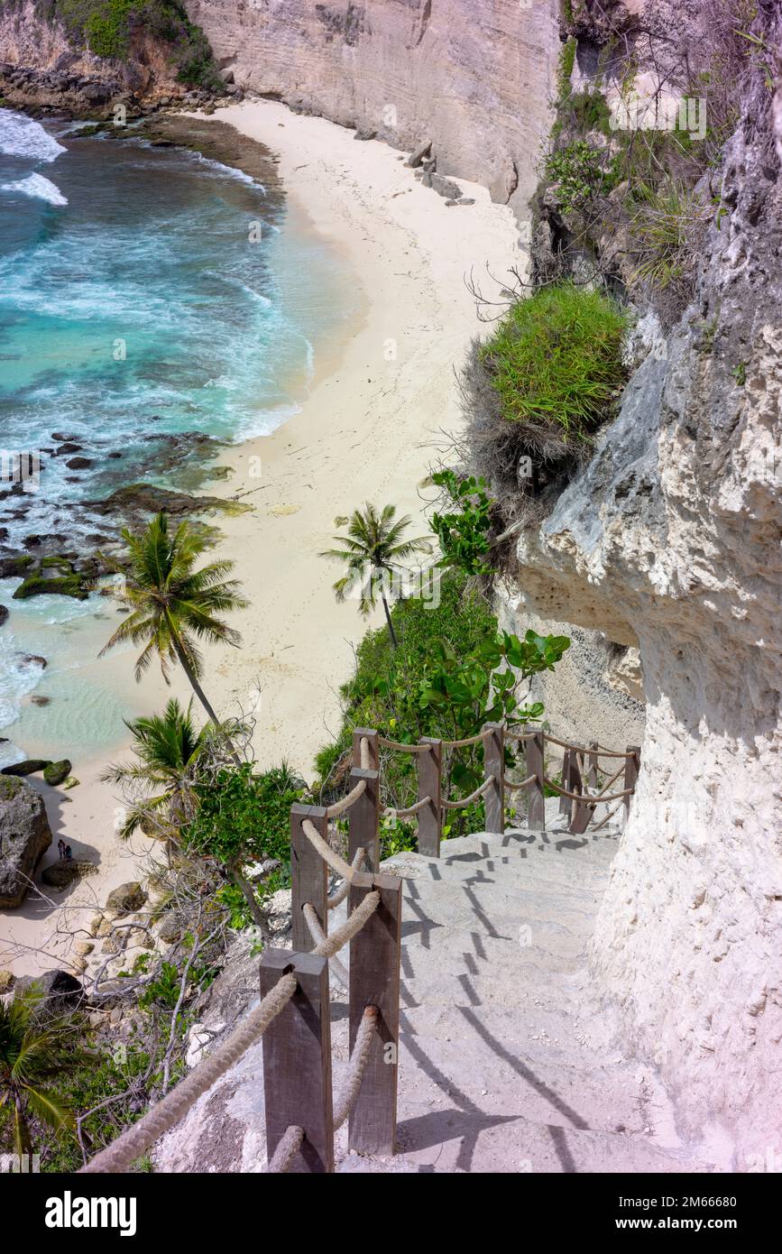 Diamond Beach a Nusa Penida. Foto Stock