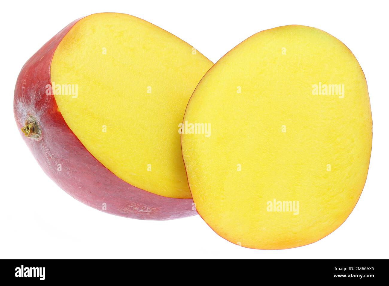 Tommy Atkins mango isolato su sfondo bianco Foto Stock
