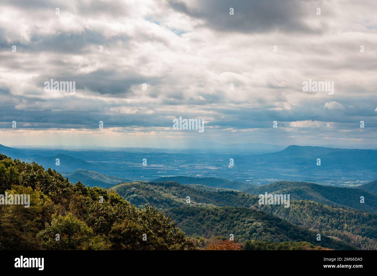Crepuscular Rays, Shenandoah National Park, Virginia USA, Virginia Foto Stock