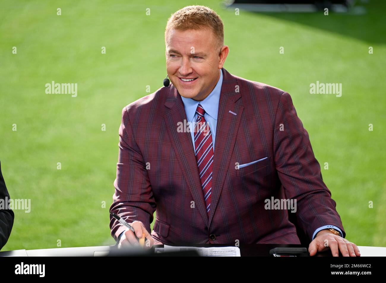 Il giornalista di ESPN Kirk Herbstreit prima della partita del Rose Bowl di lunedì 2 gennaio 2023 a Pasadena, California. (Dylan Stewart/immagine dello sport) Foto Stock