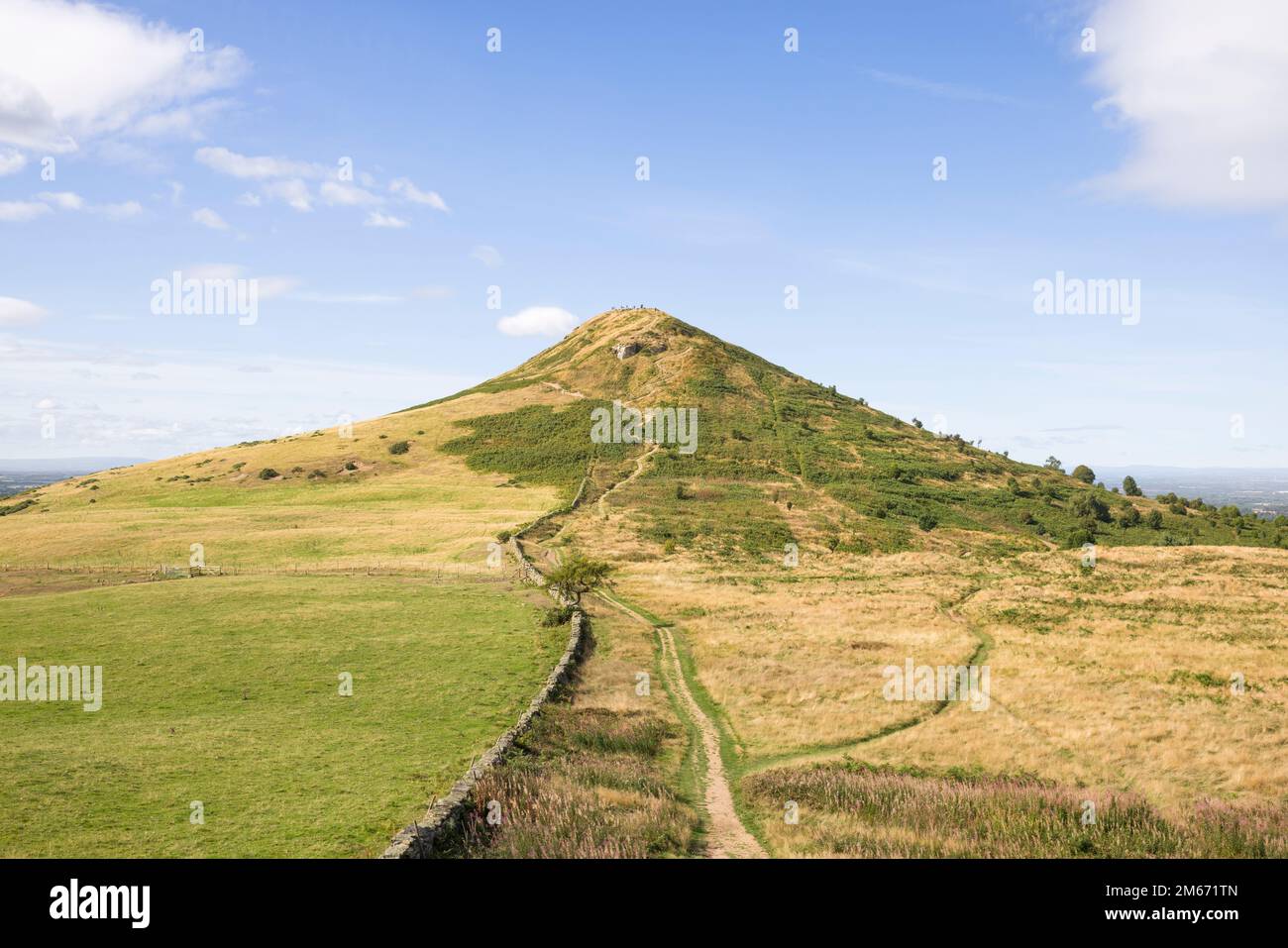 Roseberry Topping Hill, un importante punto di riferimento nel North Yorkshire Moors, North Yorkshire, Inghilterra, Regno Unito Foto Stock