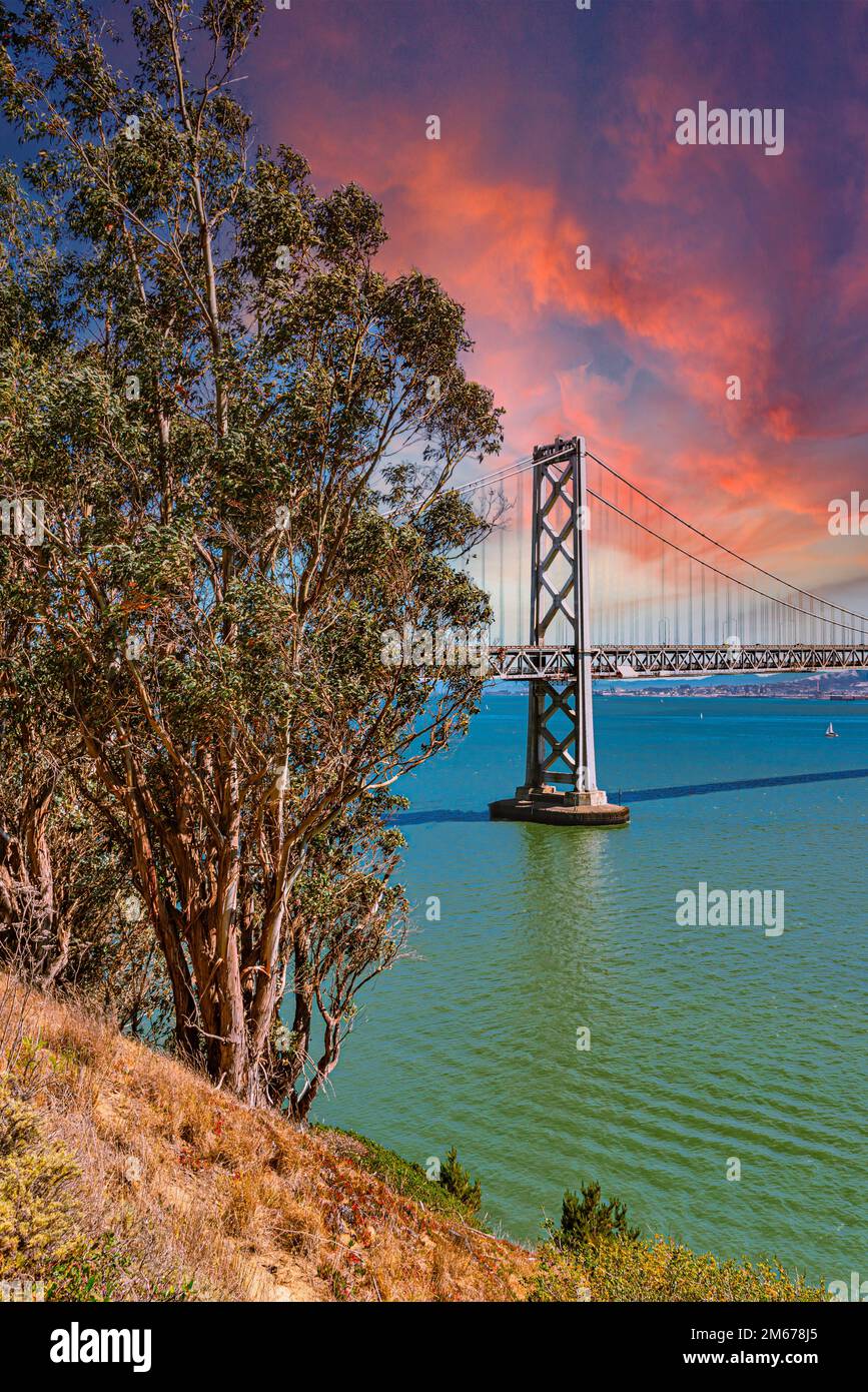 Oakland Bay Bridge, San Francisco, California Foto Stock