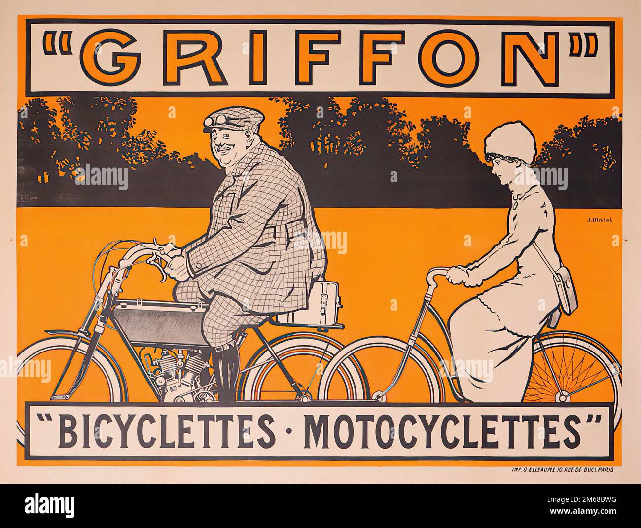 GRIFFON Biciclette - Motociclette - Moto d'epoca Pubblicità Foto Stock