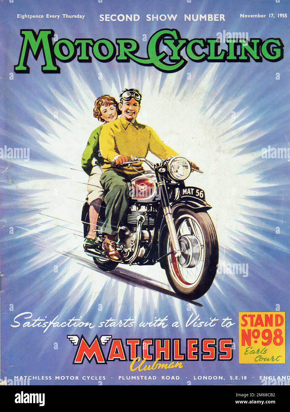 Matchless - Pubblicità moto d'epoca - la rivista Moto Foto stock - Alamy