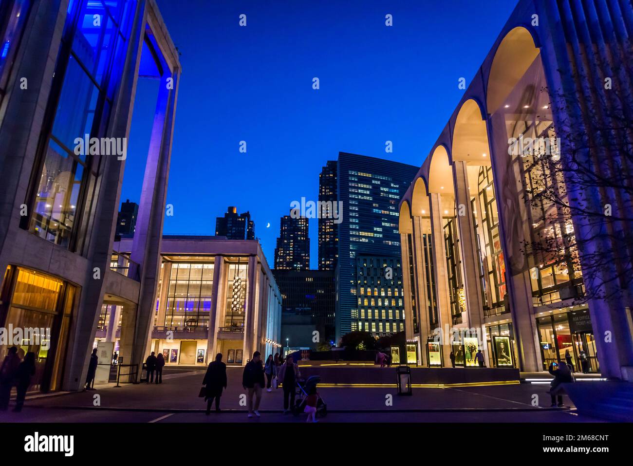 Metropolitan Opera House, Lincoln Center for the Performing Arts, complesso di edifici nel quartiere di Lincoln Square sul lato Upper West di ma Foto Stock