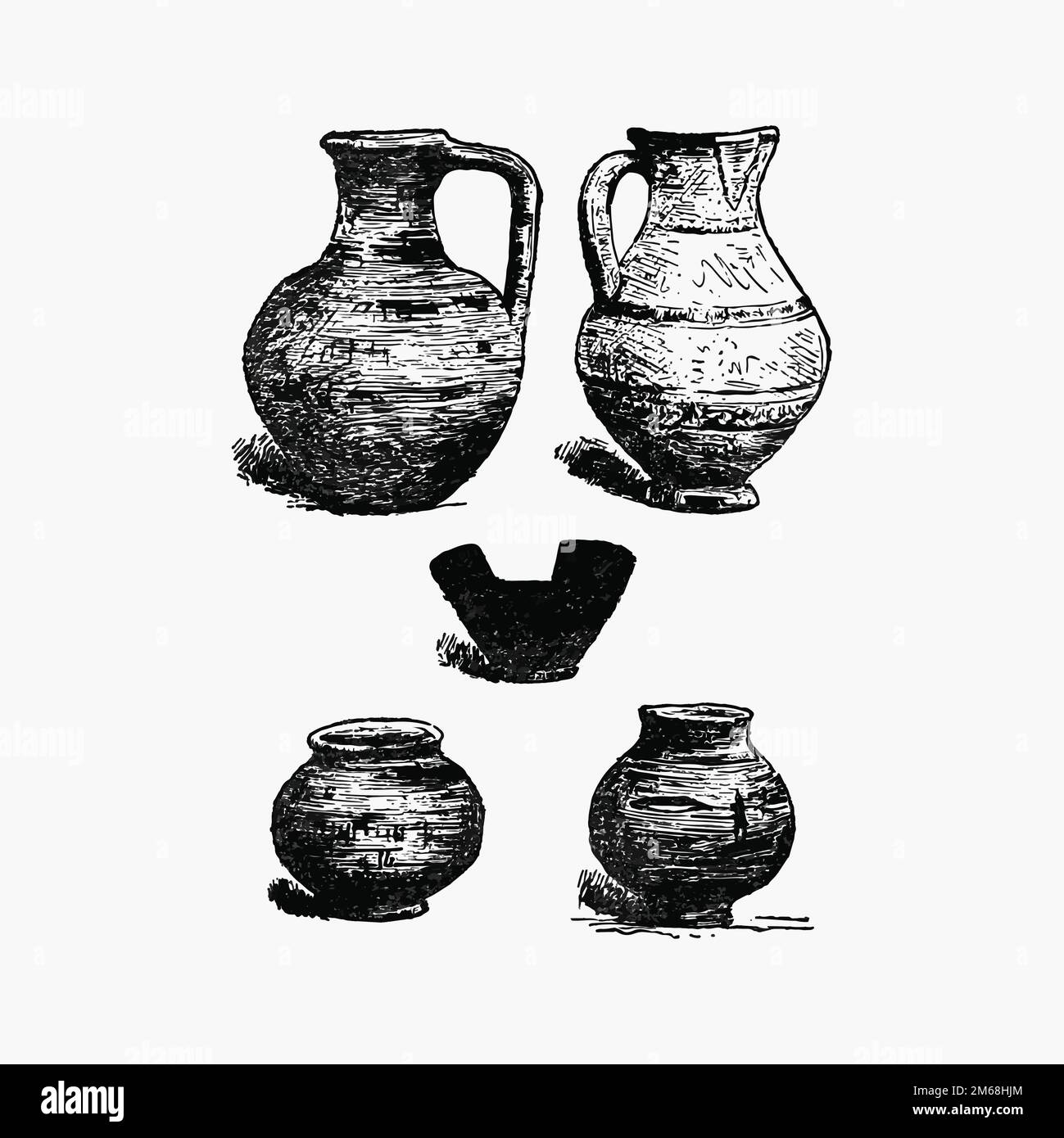 Ceramiche antiche di Angouleme, storia, istituzioni e monumenti. L.P (1885). Originale della British Library. Potenziata digitalmente da rawpixel. Illustrazione Vettoriale