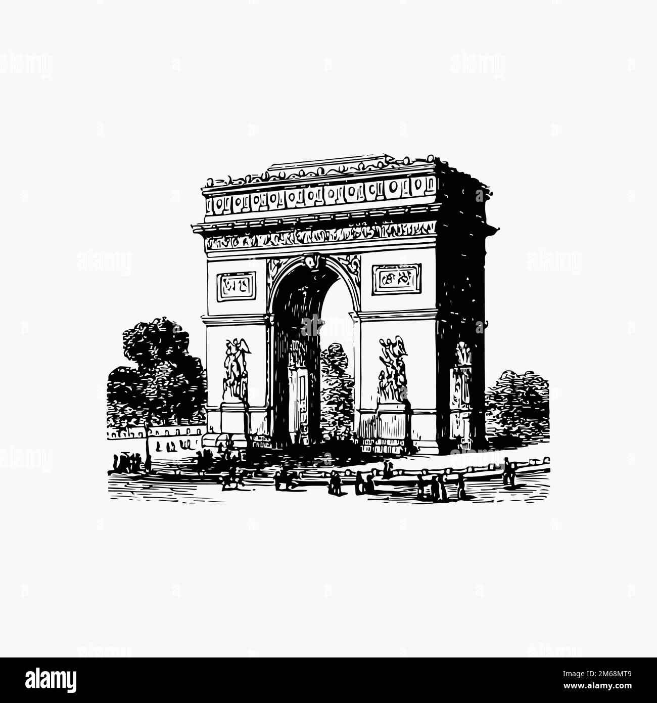 Vettore di illustrazione dell'arco di Trionfo Illustrazione Vettoriale