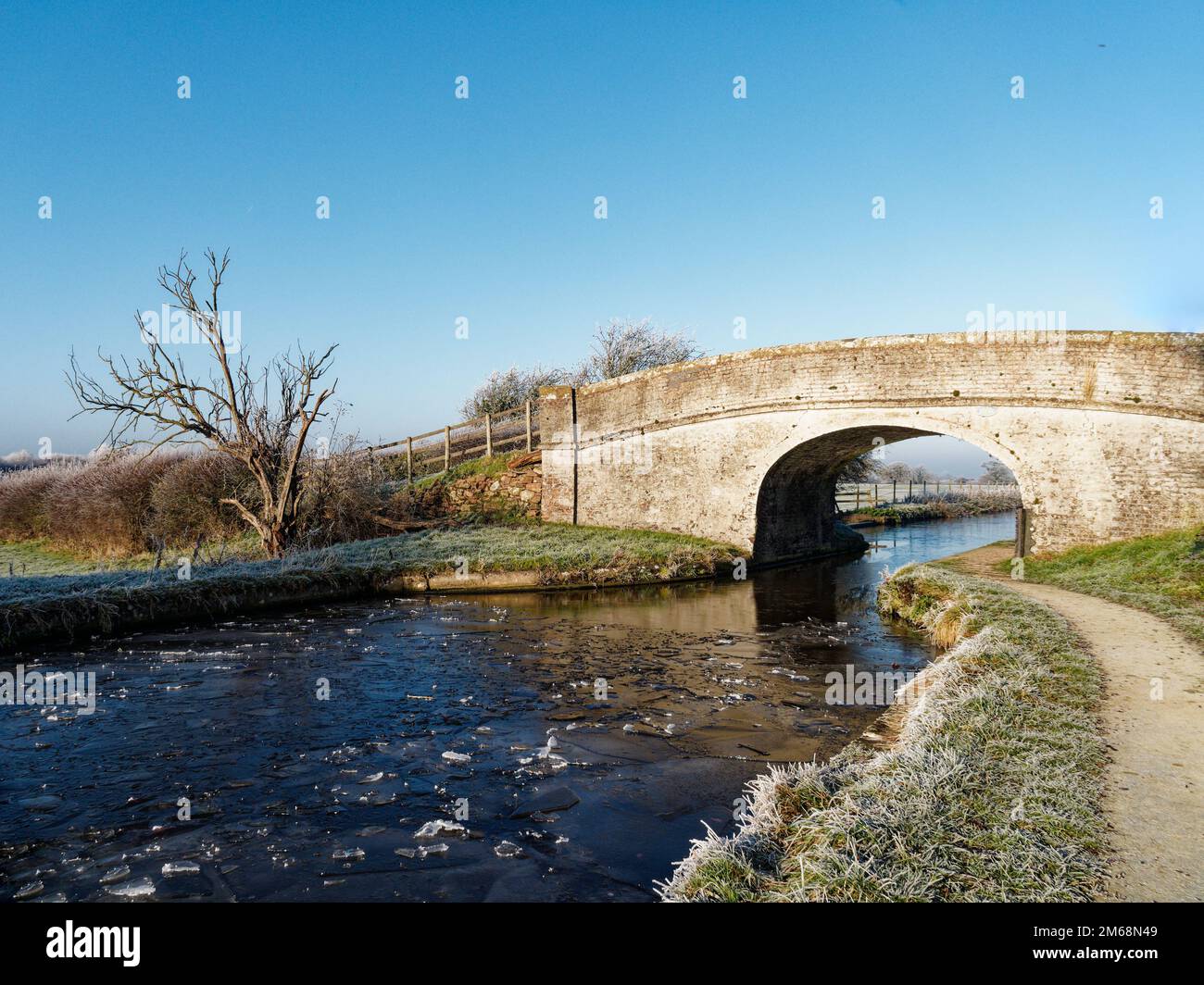 Scene del canale d'inverno Foto Stock