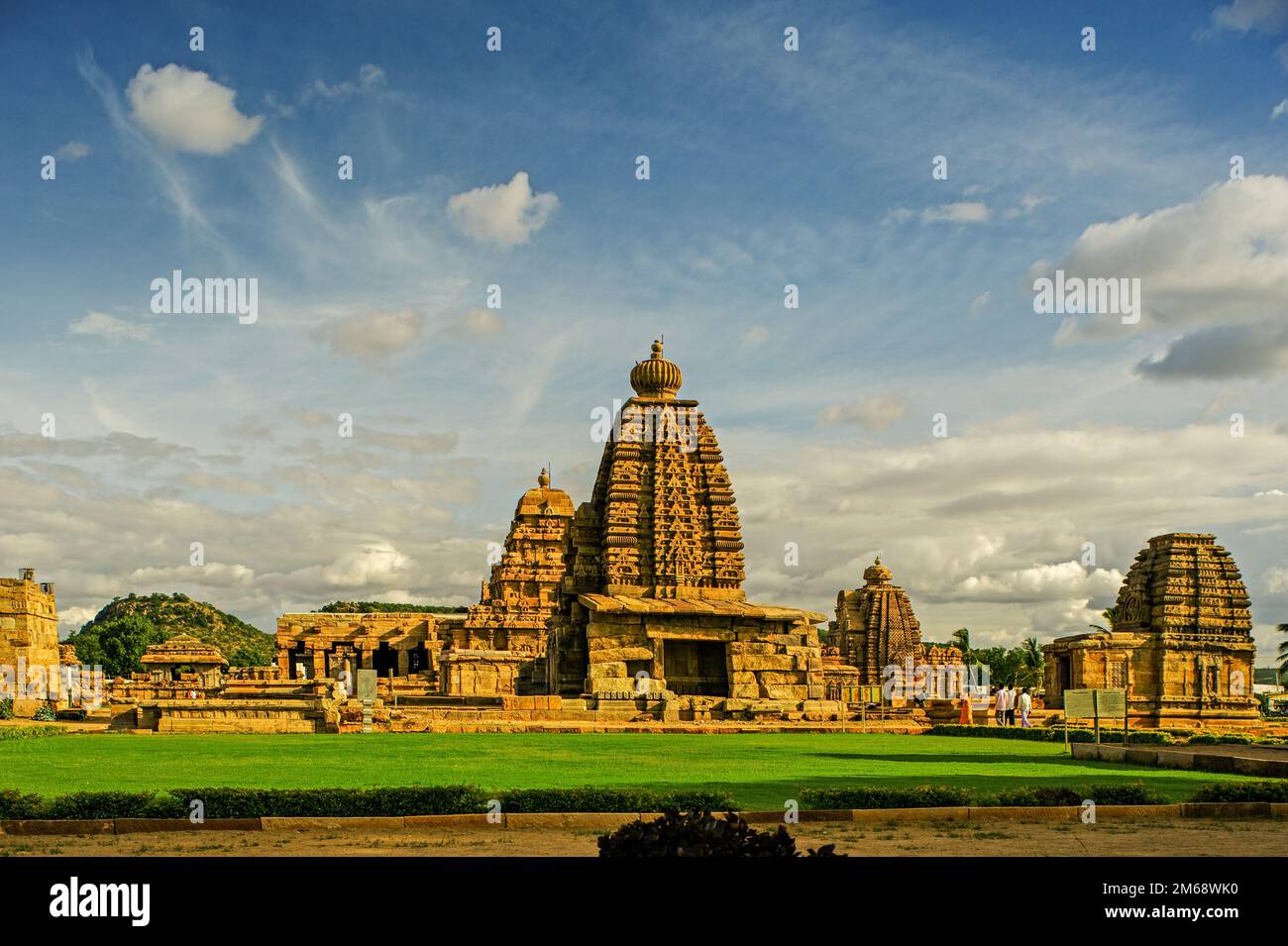 06 giu 2008 complesso del tempio di Pattadakal, sito patrimonio mondiale dell'UNESCO, Karnataka, India Foto Stock