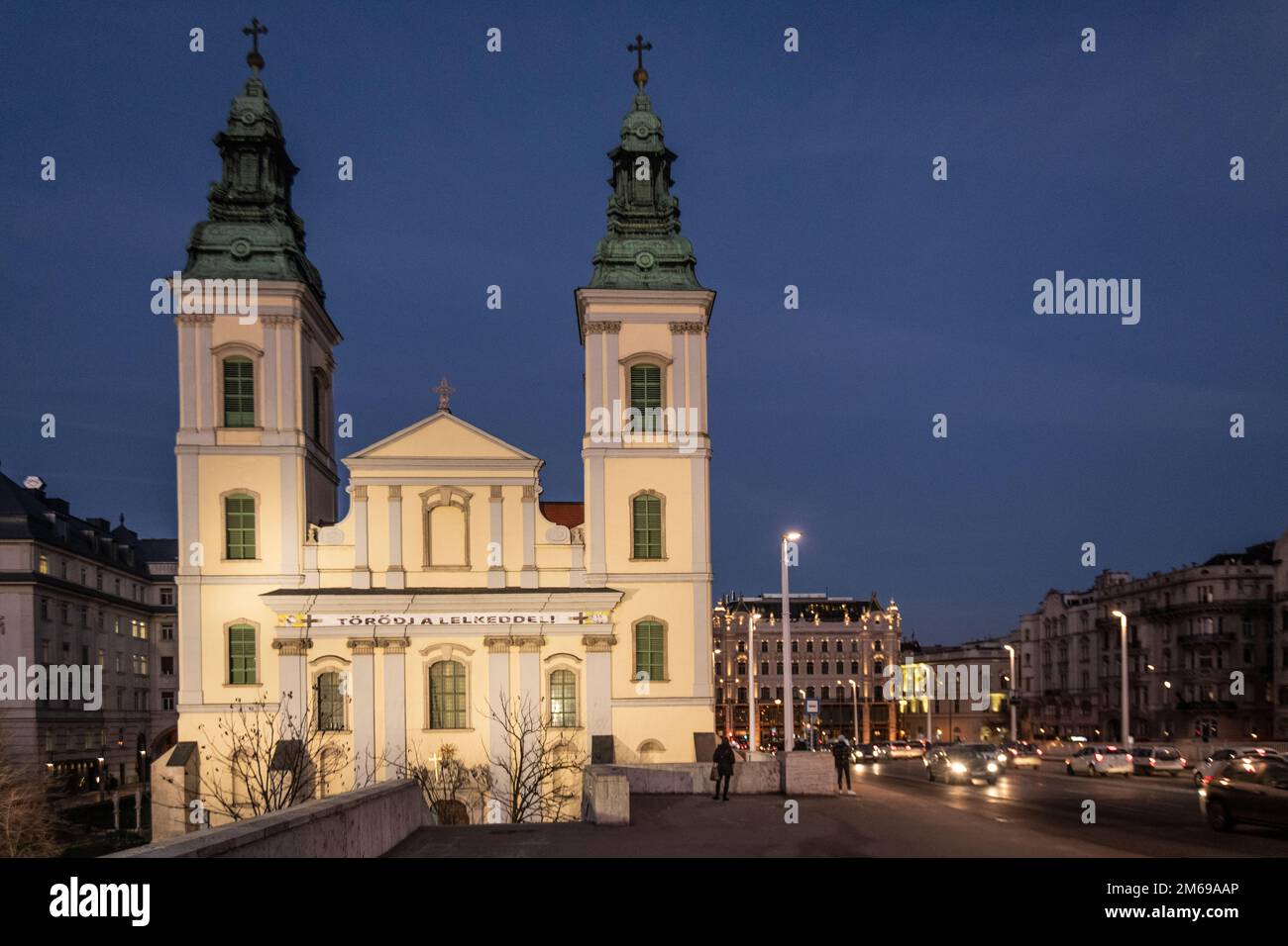 Budapest : la Chiesa Parrocchiale principale dell'Assunzione. Ungheria Foto Stock