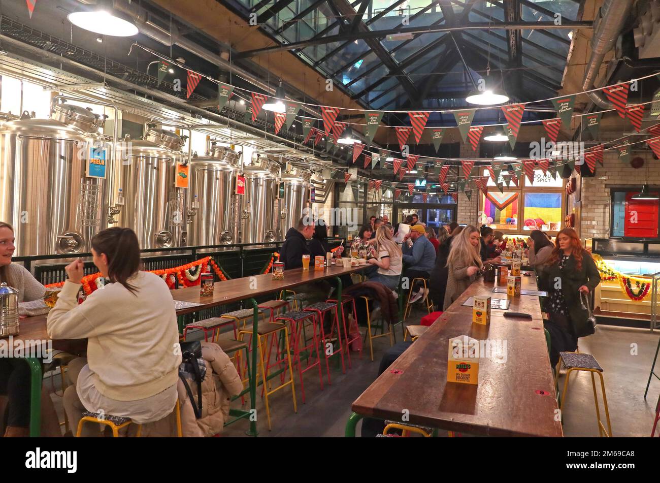 Bundobust, Indian Street food, St James's Building, 61-69, Oxford Street, Manchester, Inghilterra, Regno Unito, M1 6EQ Foto Stock