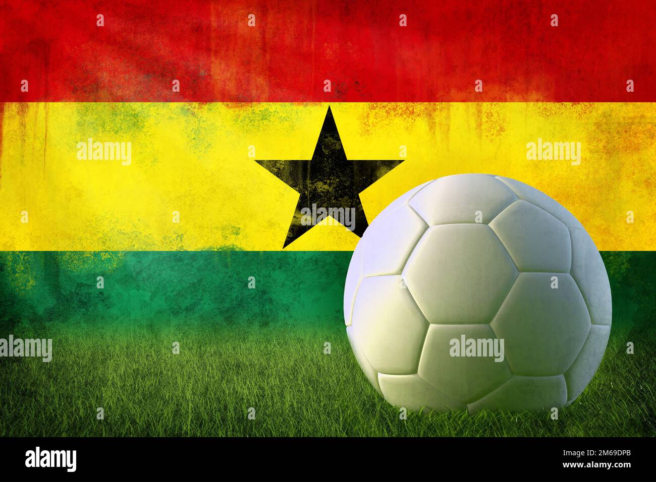 Il Ghana soccer parete grunge Foto Stock