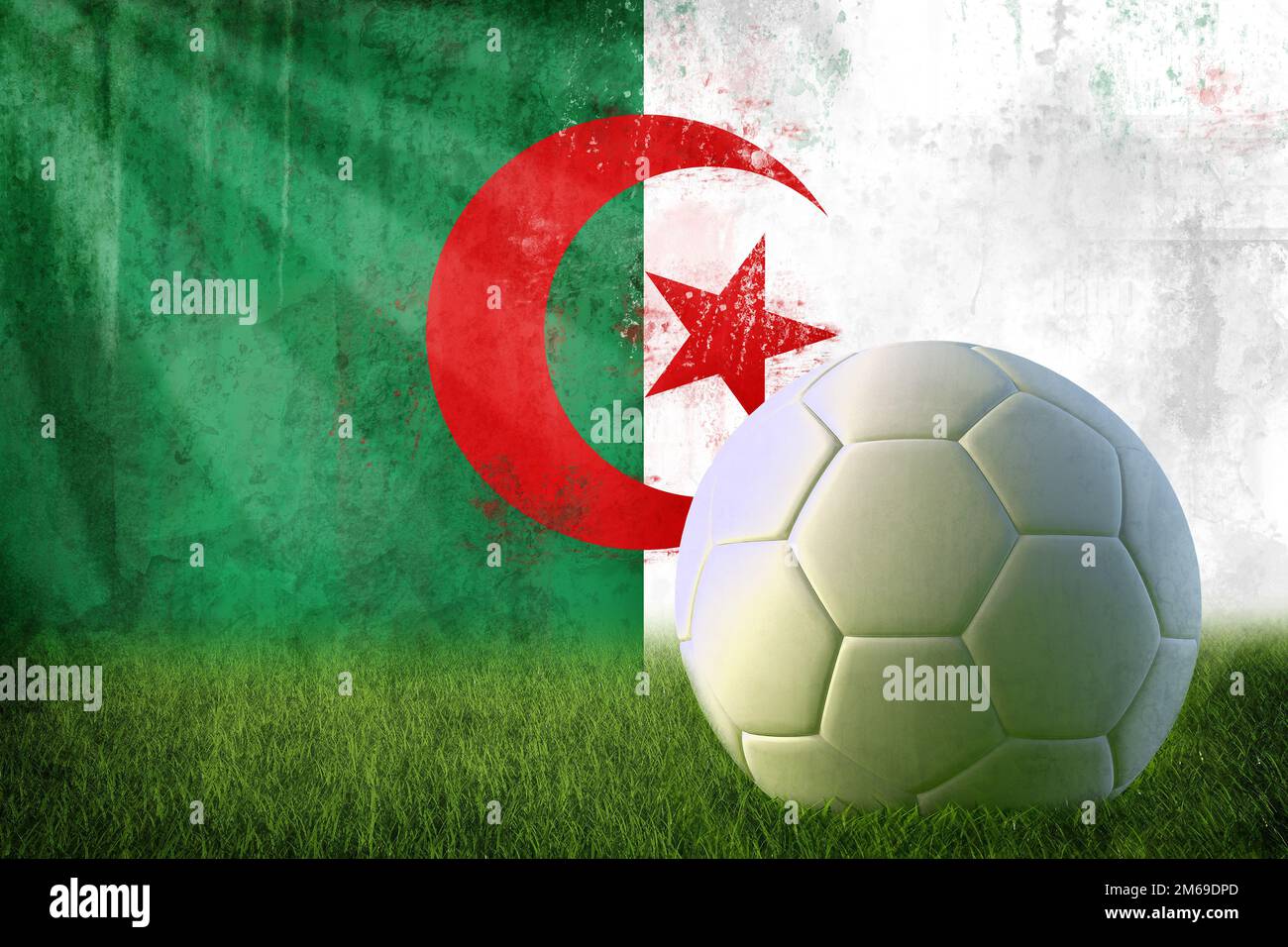 Algeria calcio parete grunge Foto Stock