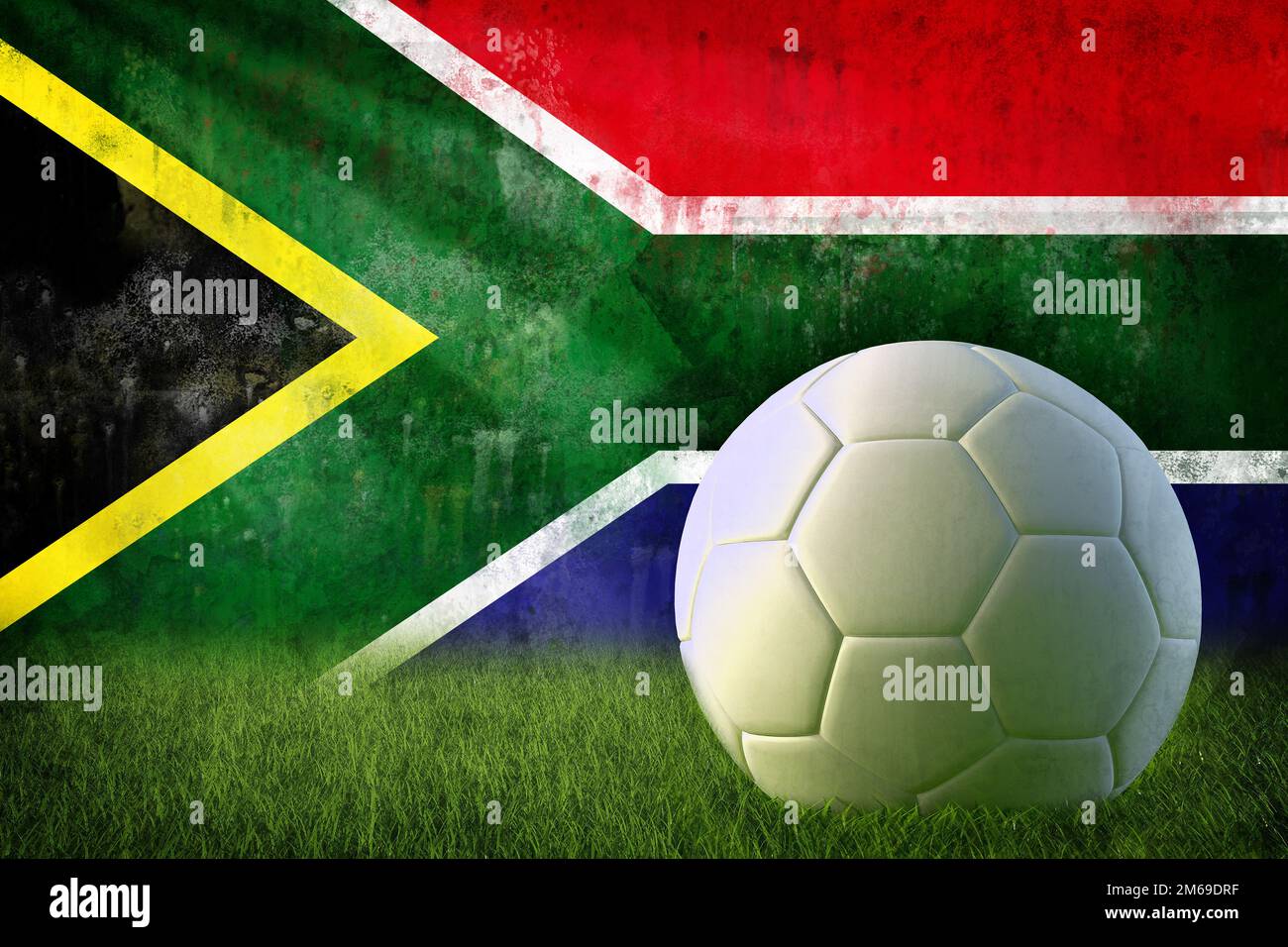 Sud Africa soccer parete grunge Foto Stock