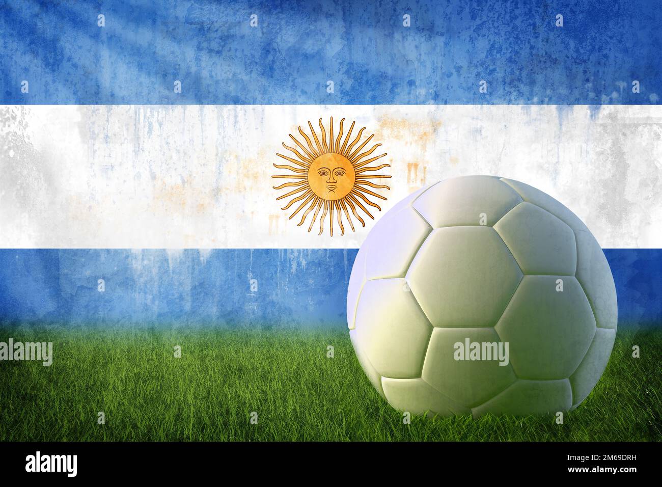 Argentina soccer parete grunge Foto Stock