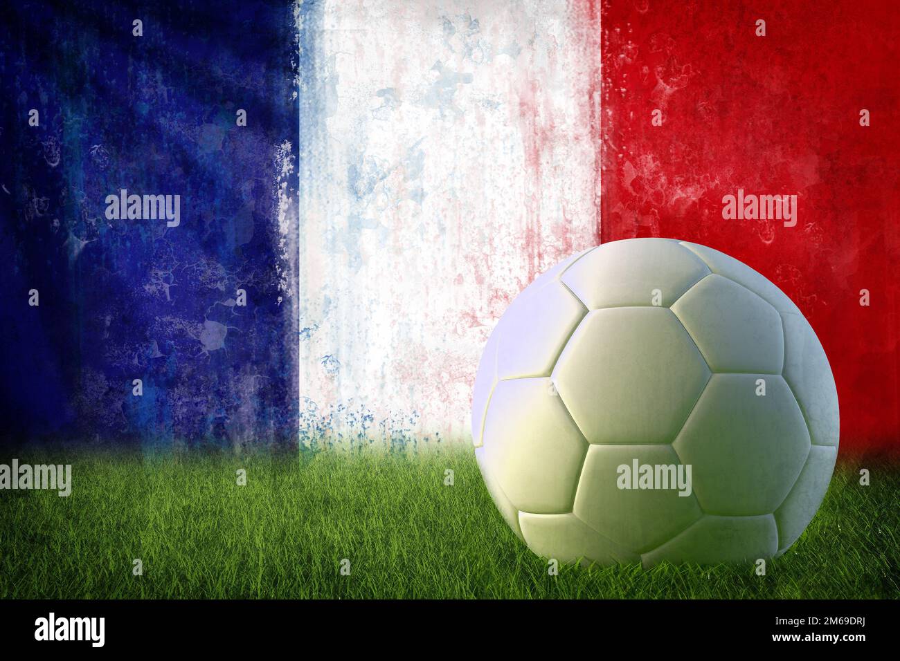 Francia calcio parete grunge Foto Stock
