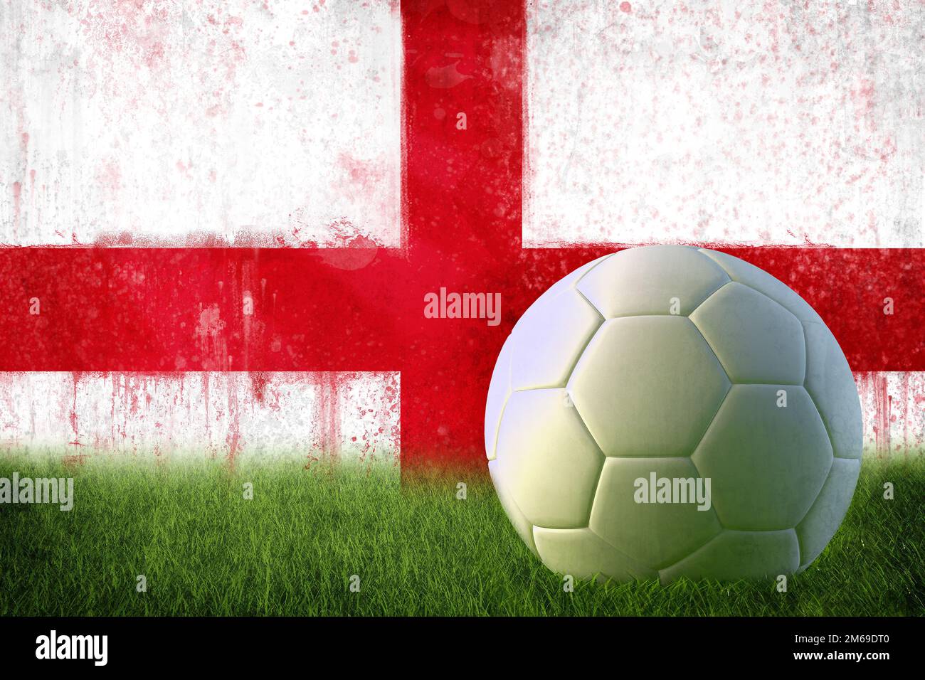 Inghilterra calcio parete grunge Foto Stock